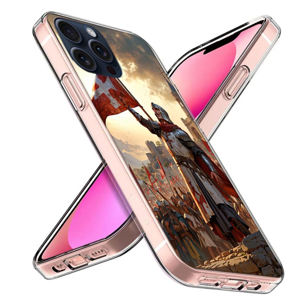 The Bright Red Crusade Clear Phone Case For Iphone 17 Air 16 Pro Max 15 Pro 14 Plus 17E 16E 11 13 12 Mini Cover Cases Fundas Cel