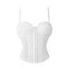 Women's  Sexy LaceBack Zip Corset Top Bustier G-string Body Shapewear