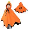 Brightlara Halloween Cosplay Kids' Pumpkin Poncho Costume, Unisex, for Boys and Girls, kidscos038-OG-130