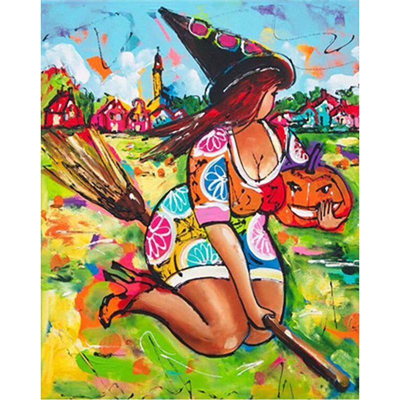 5D алмазная живопись толстая леди полная круглая дрель мультфильм алмазная вышивка толстая женщина картина скандинавская картина Декор для ванной комнаты