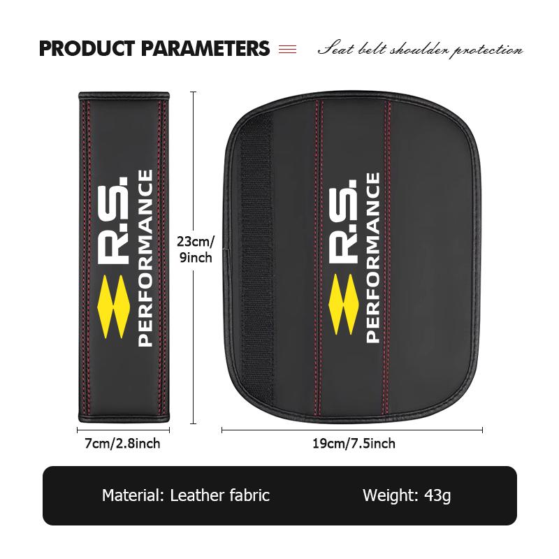 Car Seat Belt Cover Shoulder Strap Protector Pad Accessories For Renault Dacia RS Megan Scenic Logan Laguna Clio 3 4 KadjarR