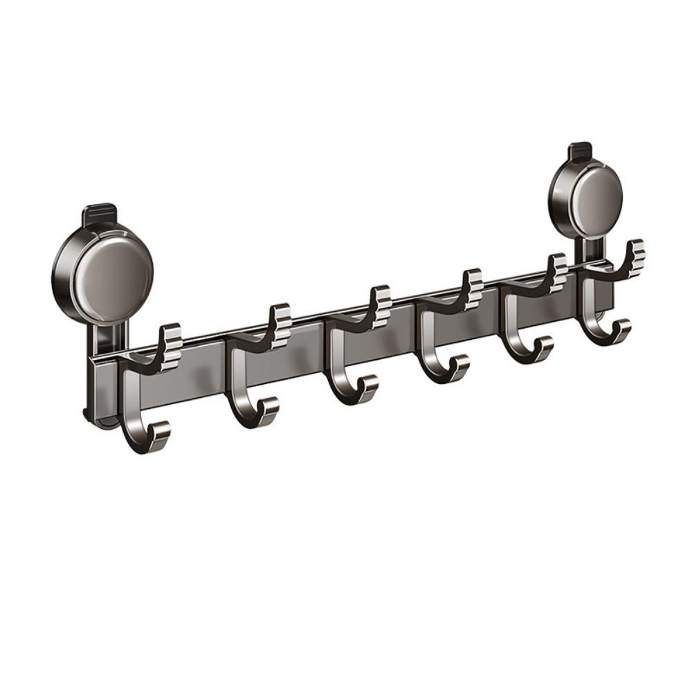 Suction Cup Wall Mount Coat Rack Removable Hanging Key Holder Bathroom Towel Hanger  Entryway