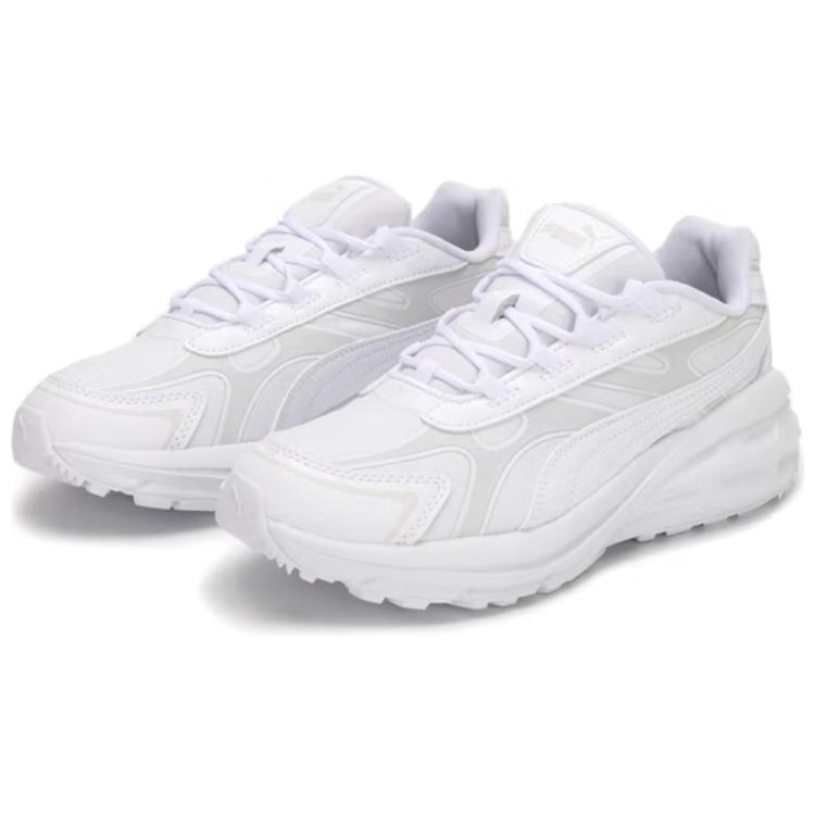 Puma Гипнотическая Серия LS Резкий Текстиль Синтетическая Кожа Пара Сращивание Низкий Верх Повседневные Кроссовки Унисекс Белый Бежевый 397668-08