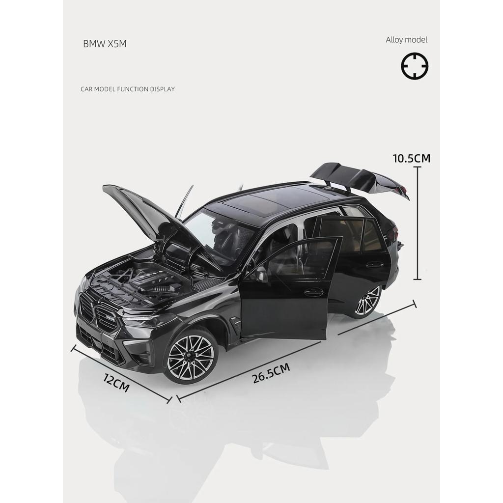 1/18 BMW X5M 2025 Внедорожник Сплав Модель автомобиля Литые Металлические Внедорожники Модель автомобиля Высокая Симуляция Коллекция Детская Игрушка Подарок