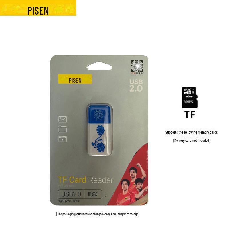 PISEN Мини Кардридер для TF-карт - Ультракомпактный адаптер для Micro SD U-диска для мобильных телефонов