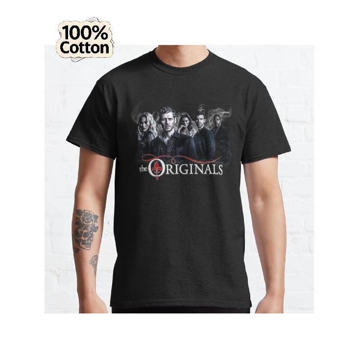 Мужская футболка The Originals | Круглый вырез, Повседневная, Всесезонная, Дизайн с вампирами, Обычный крой, Удобная