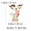 Zodiac Sheep Sheep Brooch Animal Animal Pins Fashion Rhinestone Lapel Pin  New Year's Party