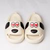 Тапочки для пар с изображением мультяшной собаки, для дома и улицы, мужские, на толстой подошве, нескользящие, для женщин, для ванной, для дома, летняя, удобная, универсальная
