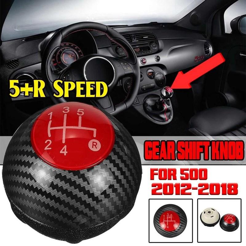 5 Speed Gear Stick Shift Lever Knob Manual Transmission 55344048 For Fiat 500 2012-2018
