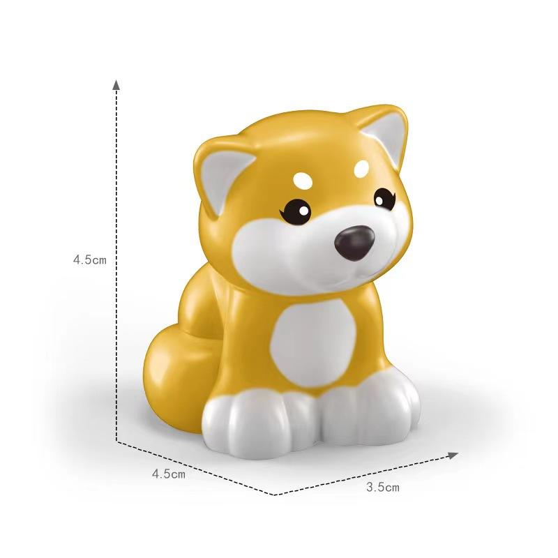 Большие строительные блоки Фигурка животного зоопарка Аксессуары Лягушка Улитка Собака Совместимые Большие Кирпичики Дети Дети Сборные Игрушки Подарок на вечеринку