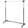 Miyatake Seisakusho HSG Adjustable Height 120cm Wide X 43cm Deep X Black Heavy-Duty Hanger, 100-160cm High, HSG-432L-BK,