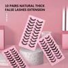 10 пар многоразовых самоклеящихся ресниц. Клей или подводка для глаз не требуются. Натуральные густые накладные ресницы для наращивания.