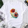 (Asian Size) Graphic Tee Cactus Plant Sweet Trend Female Fashion Print Casual T Clothing Casual Women's Summer Top Short Sleeve T-shirt