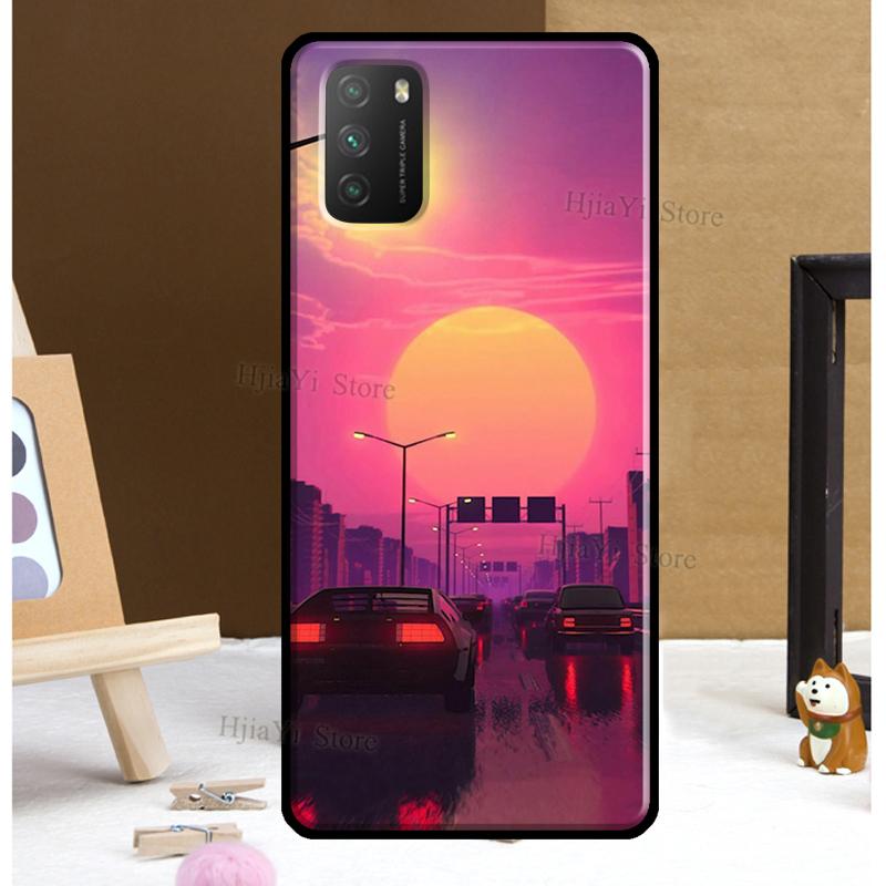 Неоновый Ретровейв 80-х винтажное искусство Чехол Для POCO F3 M4 M3 X4 GT X3 Pro Чехол Для Xiaomi Mi 12 Pro 12X Mi 11 Lite 10T 11T Pro