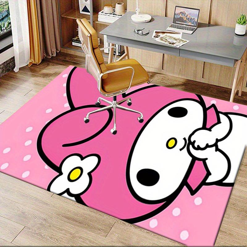 1 шт. Офисный ковер с принтом Sanrio Melody Русалка, Прямоугольный коврик под стол, Идеальный декор для гостиной, спальни, кухни, Нескользящий коврик для пола
