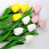 5PCS 34cm Decorative Fake Flowers PU Wedding Bridal Tulip Bouquet Artificial Tulip  Wedding Backdrop