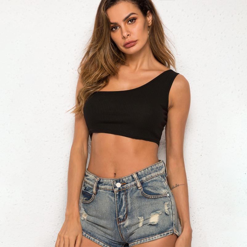 Спортивный топ- бра, на одно плечо