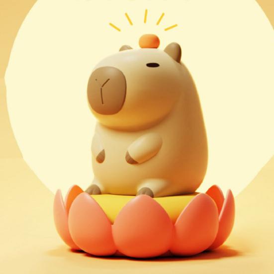 MIT Capybara Night Light Cute Cartoon USB перезаряжаемая светодиодная лампа для новорожденного, сенсорный светильник, рождественский подарок для декора спальни малыша