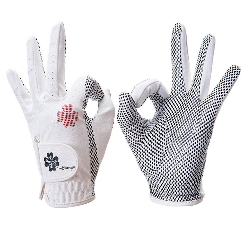 Breathable Full Finger Golf Gloves Wear Resistant Golf Mittens Women's Golf Gloves Golf Training