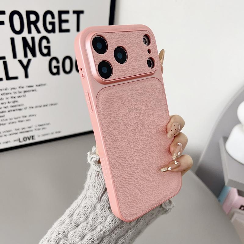 Для iPhone 17 Pro Max Чехол Роскошный Гибридный PC+PU Кожа Матовый Противоскользящий Задний Чехол для Телефона Для iPhone 16 15 14 13 Pro Max