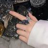 Кольцо с бабочкой из голубого циркония, регулируемое, для женщин и девочек, легкое, роскошное, изящное, продвинутое, ювелирное, с перстнем