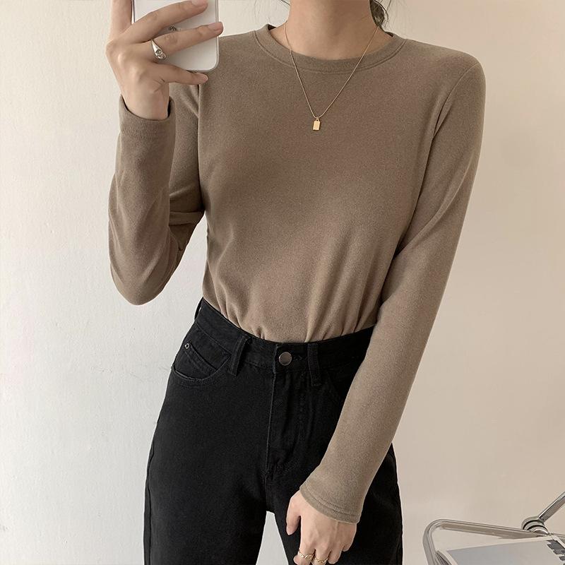 Женская рубашка из немецкого бархата с воротником-получерепахой, универсальная, на осень и зиму, с длинными рукавами, облегающий белый бархатный топ из белого бархата