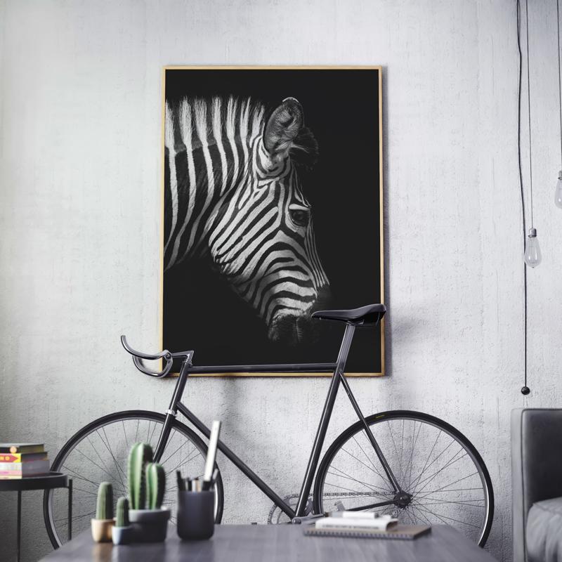 Черно-белый холст с животными, настенная живопись, лев, жираф, зебра, скандинавские постеры и принты, настенные панно для украшения гостиной