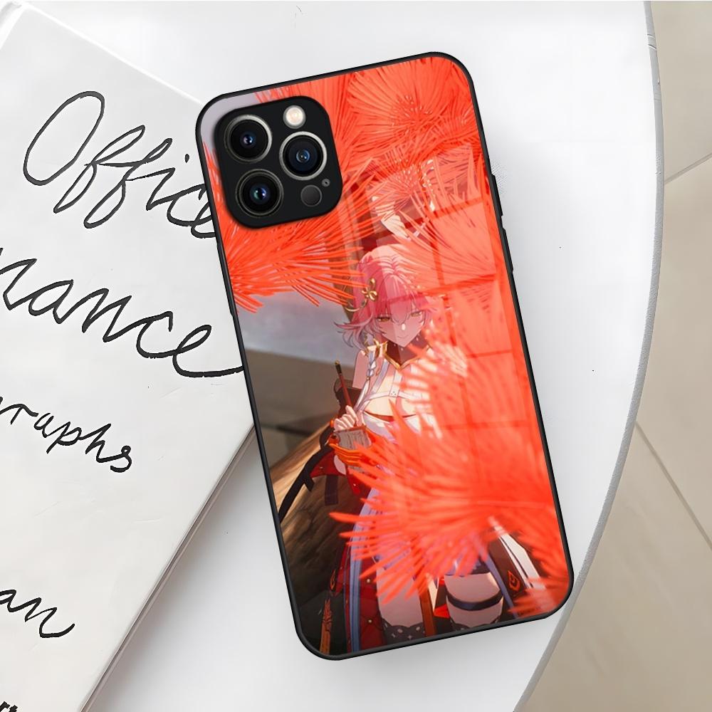 Чехол для телефона Wuthering Waves для iPhone 16 15 14 12 11 13 Pro Max Mini X Xr Xs Se 8 Plus Стеклянная крышка