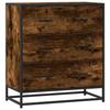 VidaXL Buffet Smoked Oak 68x35x76 Cm Engineered Wood and Metal, Storage Cabinet, Hallway Cabinet, Side Cabinet 848971