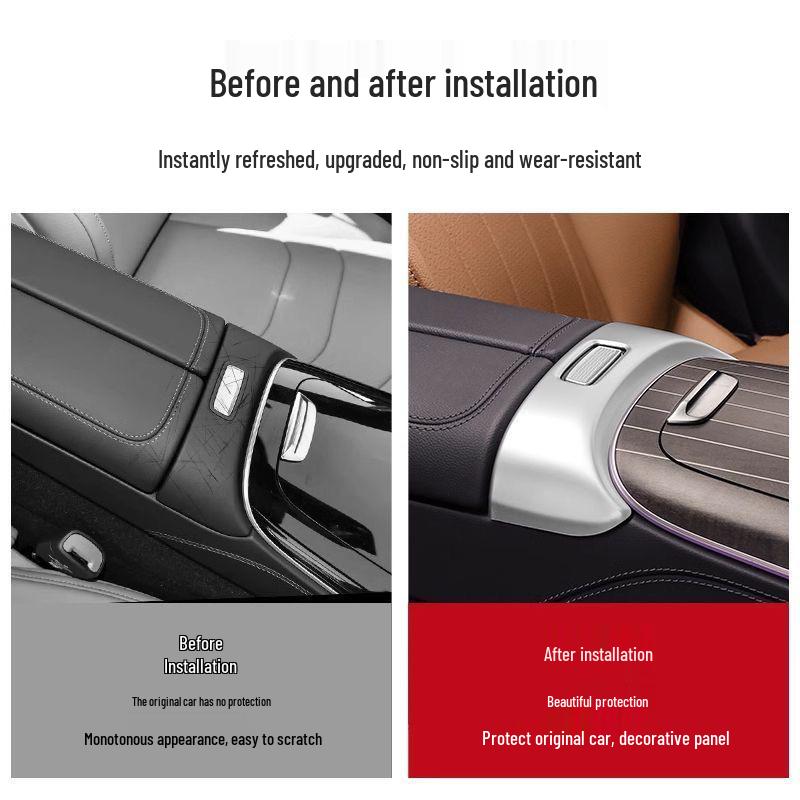 Декоративная рамка кнопки ящика подлокотника Mercedes-Benz E/C-Class GLC - Аксессуар для модификации интерьера.