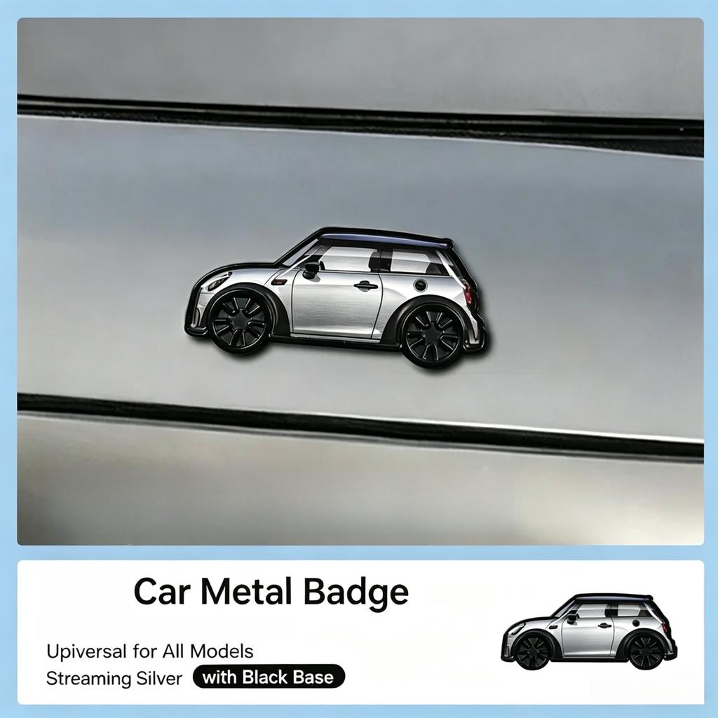For MINI Cooper Metal Car Badge 3D Shaped Emblem Decal Universal for All MINI Models Waterproof Exterior Decoration