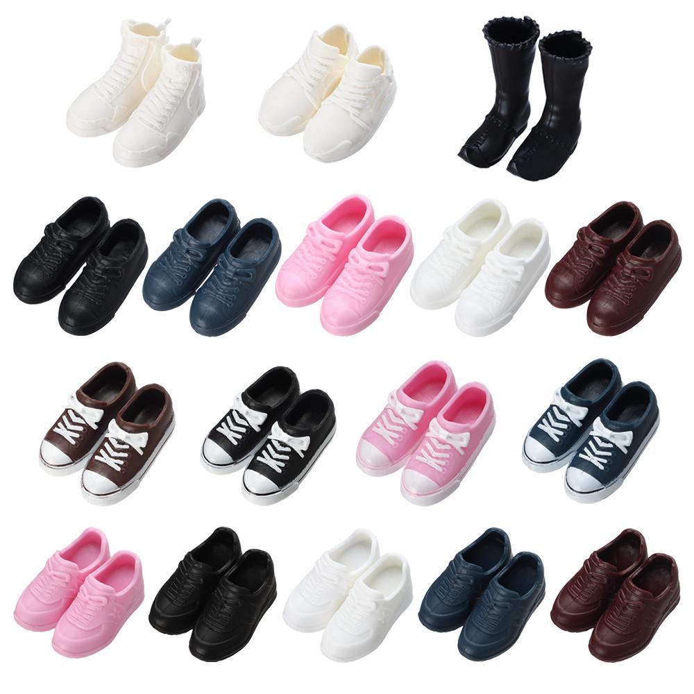 For 16cm Dolls Foot Length 2~3.5cm Casual Shoes Fashion Doll Shoes PVC Boots Plastic Sneakers