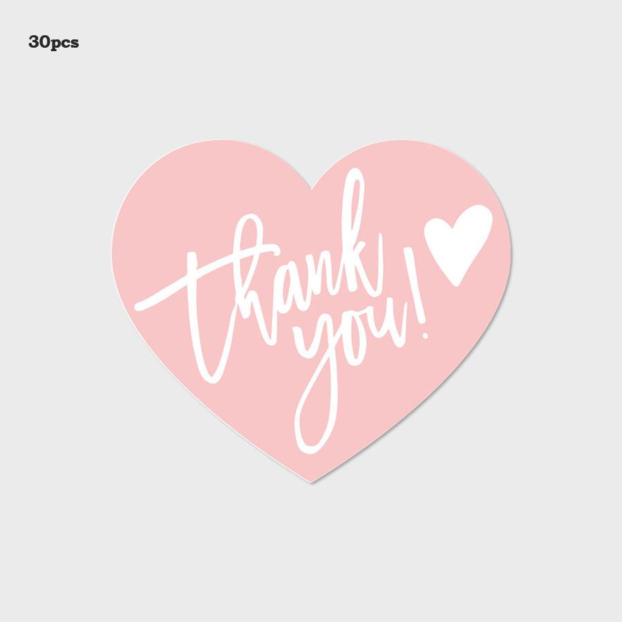 30pcs Heart Shape Greeting Tags Thank You Kraft Paper Card For Small Shop Gift DIY Decoration Card For Small Business