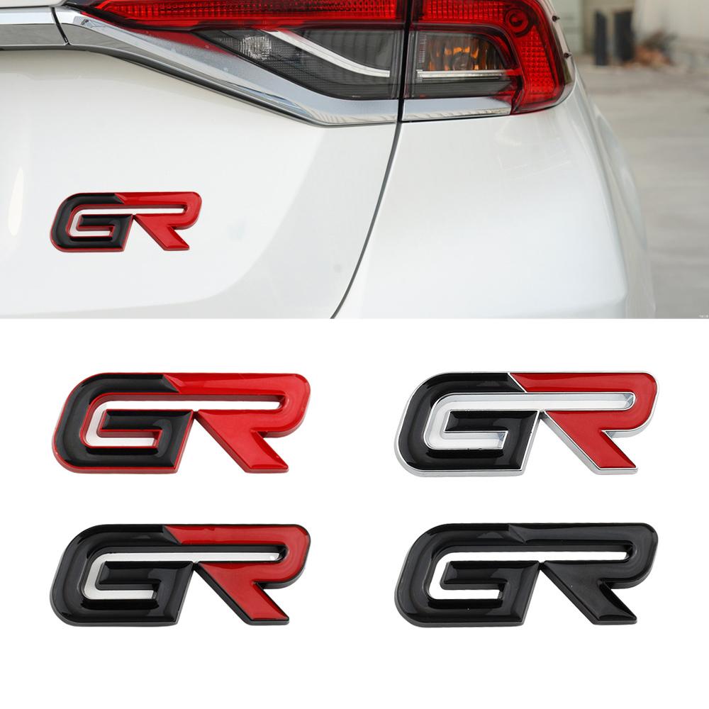 Car GR Logo Emblem Badge Stickers Decals Labeling For Toyota GR Sport Gazoo Racing Yaris Corolla Hilux Supra C-HR 86 Accessories