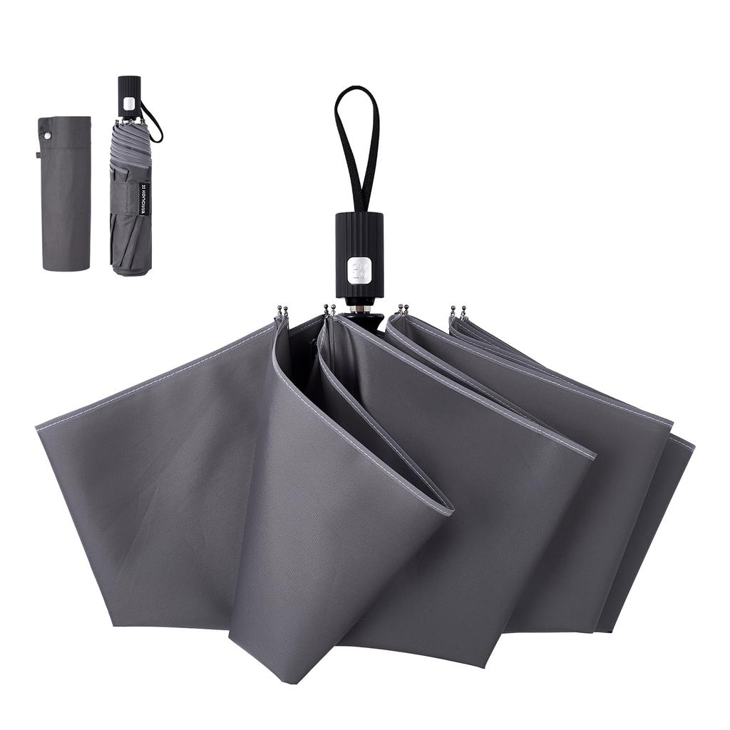 Konciwa Folding One Automatic Ultra 8 Ribs Automatic Folding Folding One Water Quick Strong Wind Easy To Carry Umbrella, Touch, Open/Close, Men's,