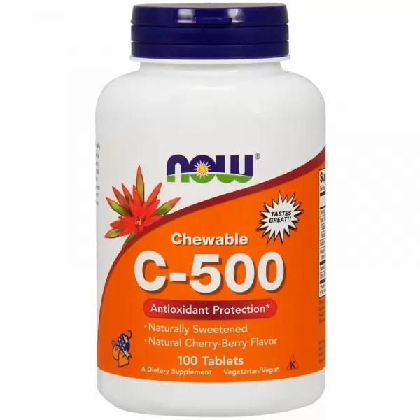 Now Foods Витамин С-500, 100 ТАБЛЕТОК