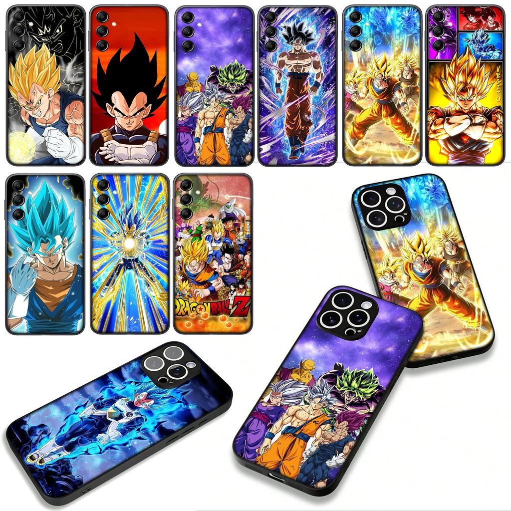 for Samsung Galaxy A25 A37 A57 A12 A14 A50 A51 A70 A71 A72 A21S A04 M15 Note 20 9 8 10 Case Vegito Dragons Gokus Balls Vegeta