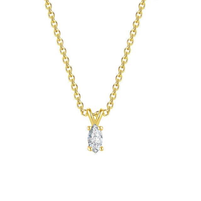 Waterdrop Crystal Pendant Necklace For Women Korean Fashion Gold Geometric Diamond Choker Chain On Neck Accessories Jewelry N511