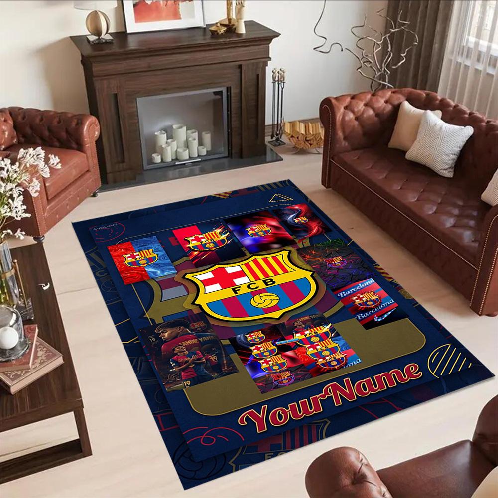 Fc Barcelona Personalized Name Floor Rug Office Rug Design for Study room Decorate room Kitchen Balcony Antislip Carpet Anime Office Decor
