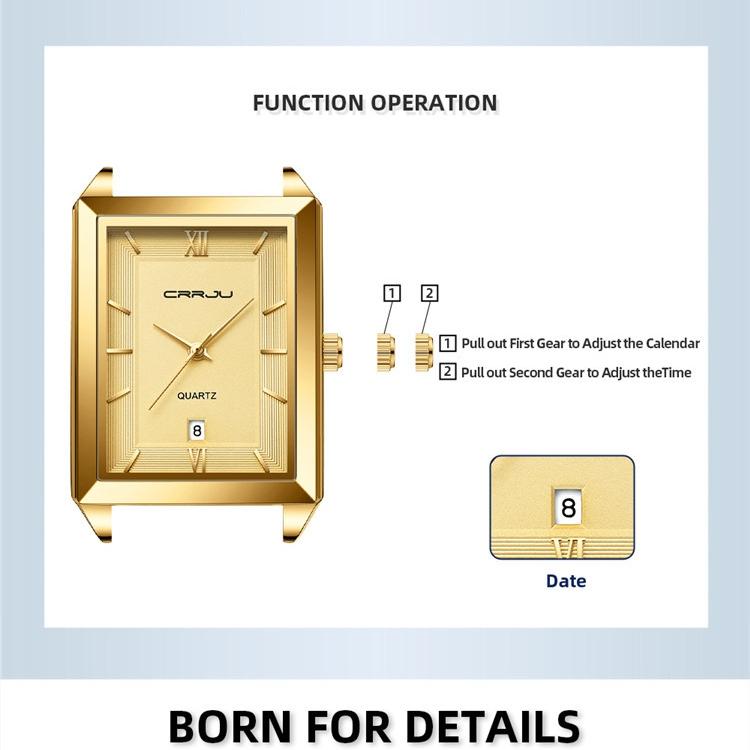 CRRJU-2197 Men's Watch Casual Business Fashion Personality Watch Men's Watch Women's Watch Student Watch Simple