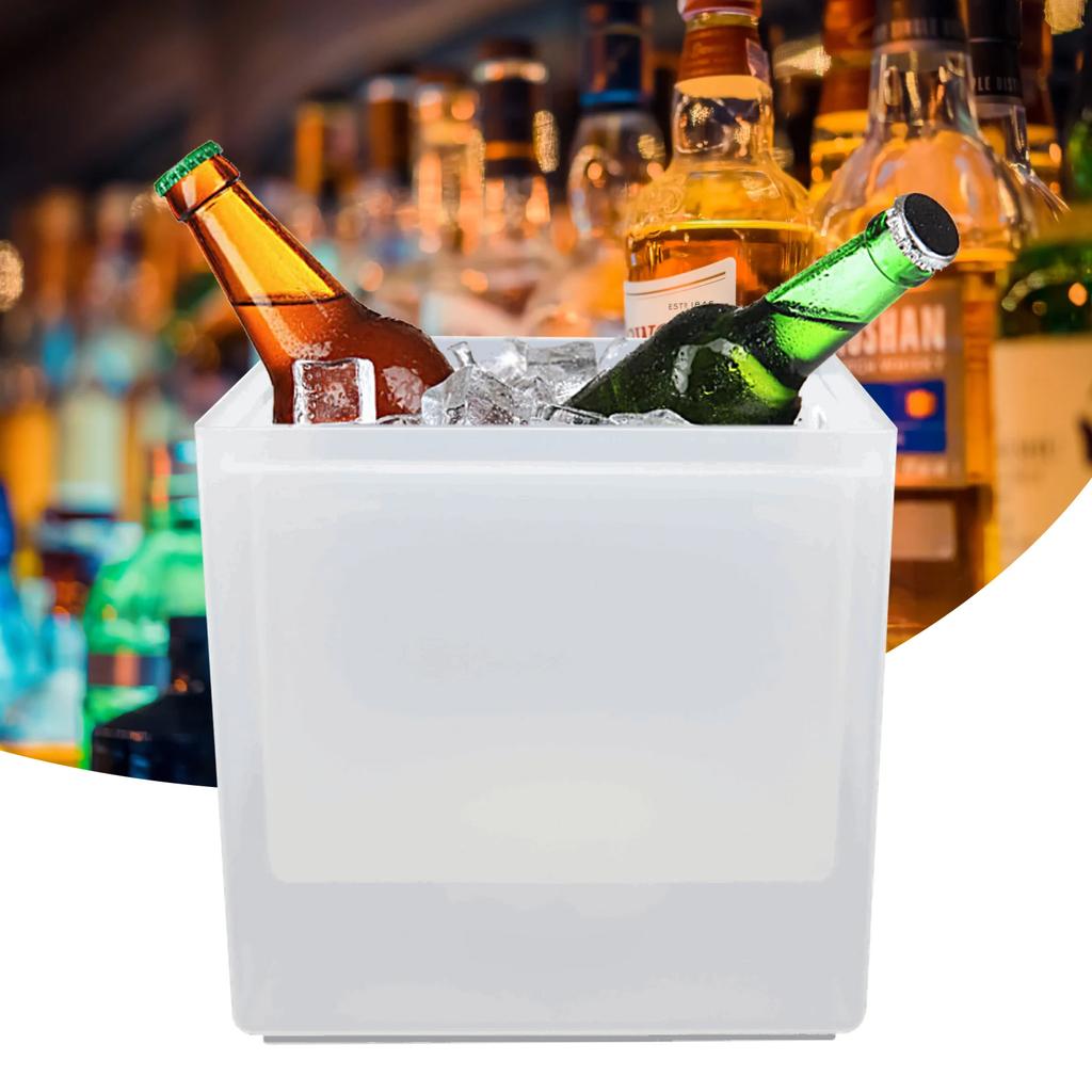 Прочное ведро для льда, двухслойная конструкция с отверстиями для фильтрации воды, вместимость 3,7 кварт, коррозионностойкий полипропилен, легкое и