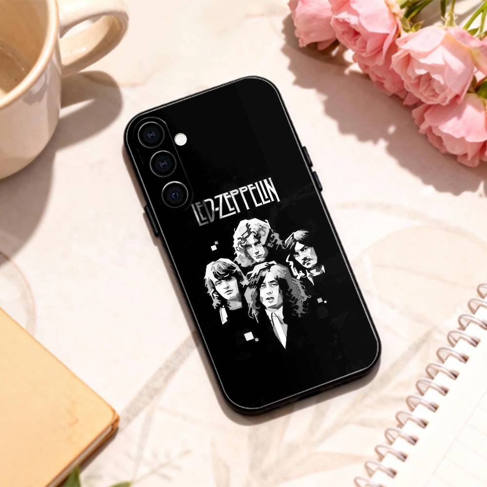 cool L-Led Zeppelin Band phone Case For Samsung Galaxy A73,A72,A71,A70,A53,A52,A51,Others Soft Black Shell