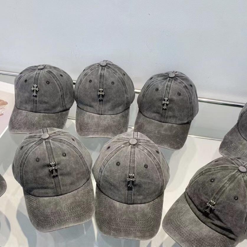 Кепка бейсболка женская из старого денима с крестообразной вышивкой, мягкий верх, ретро, американская, дымчато-серая, мужская