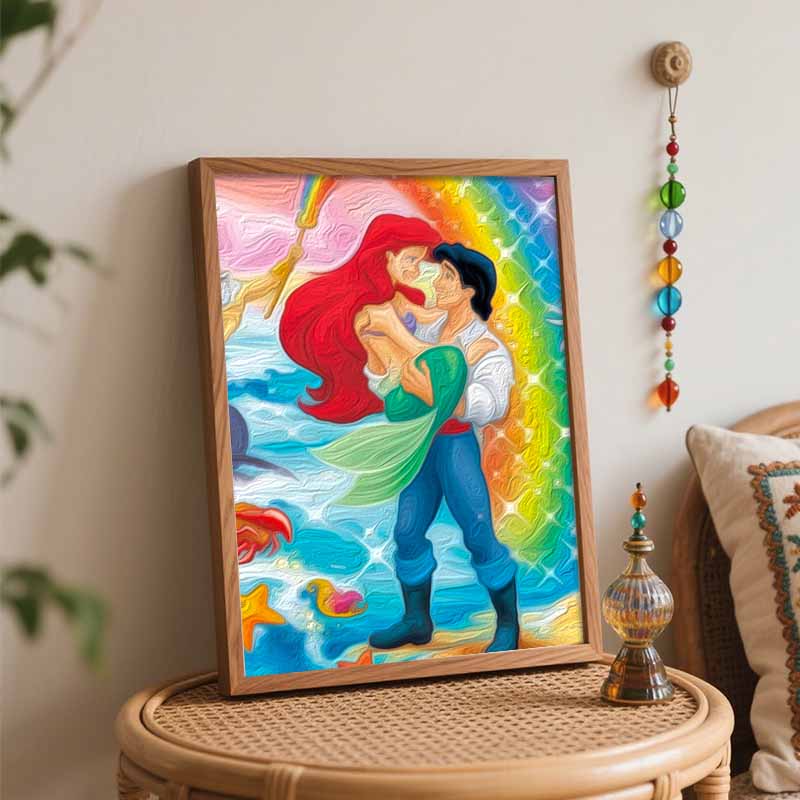 Disney Русалочка Ариэль Принц Эрик набор для рисования маслом арт-набор ручной работы DIY подарок украшение для дома