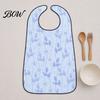 Full Coverage Meal Bib Adult Bib, Waterproof Easy Clean Feeding with Floral Printed, Elderly Clothing Protector, for Seniors Dining Aid Reusable