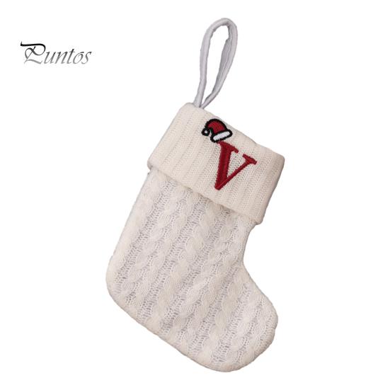 Рождественский чулок с буквами Легко повесить Привлекательный праздничный декор елки Подставка для подарков Рождественский чулок