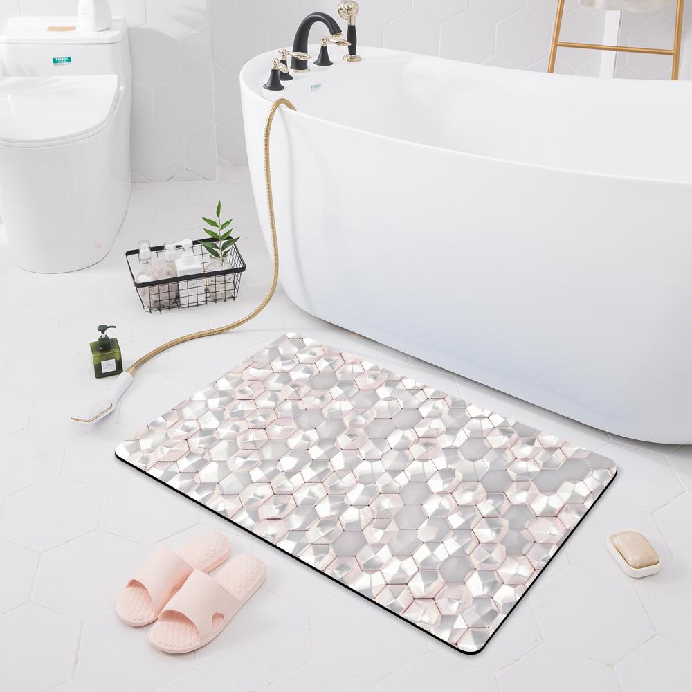 Absorbent Non-slip Mat Porch Door Mat Bathroom Toilet Floor Shower Room Bathtub Carpet Kitchen Rug