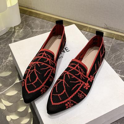 Модные весенние новые туфли-лодочки женские с острым носком, глубоким вырезом, сетчатой тканью, дышащей мягкой подошвой, противоскользящие, износостойкие, на плоской подошве