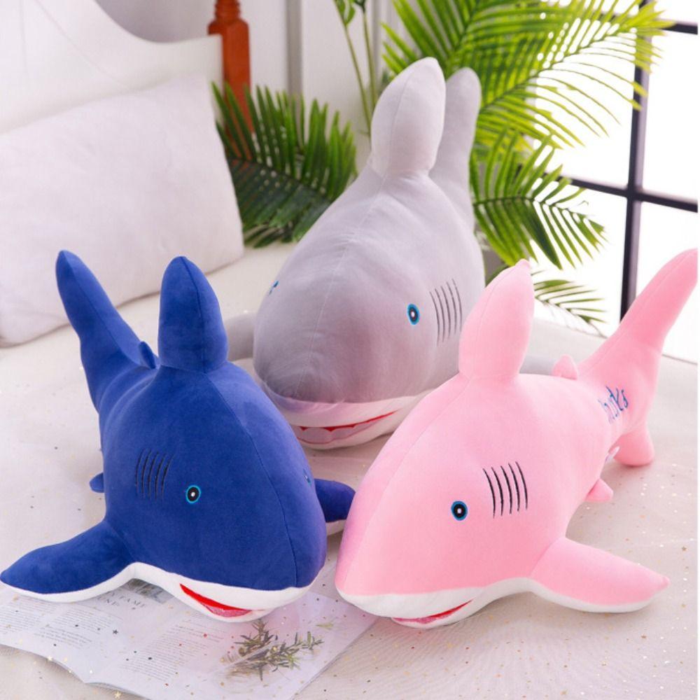 Sleeping Pillow Cartoon Stuffed Animal Doll Pillow Cushion Giant Shark Plush Toy Shark Stuffed Toys