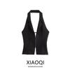 Fashion Style 2024 Summer New Arrival Women's Clothing Stylish Easiest for Match Slim Fit Backless Hanging Collar Tops 3508777